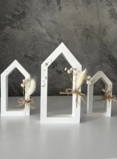 Domečky s květinou (3ks)