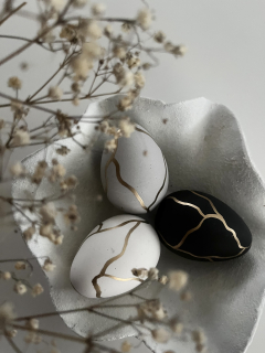 Velikonoční vejce se zlatou žílou (3ks)