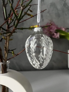 Velikonoční vajíčka na zavěšení skleněné (6ks)